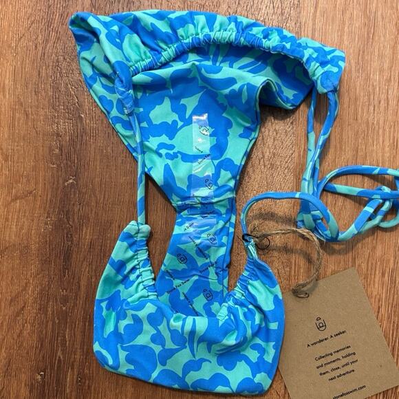 NWT Stone Fox Swim River Bikini Bottom In Ocean Bloom Size Large - Picture 4 of 5